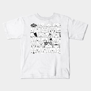 Doodle cats Kids T-Shirt